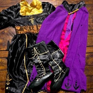 Size 4-6 Frozen Anna costume with cape and boots